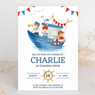 Invitation Sailor Nautical Summer