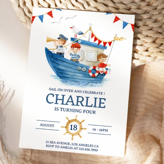 Invitation Sailor Nautical Summer