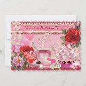Invitation Saint Anniversaire Tea Party (Dos)
