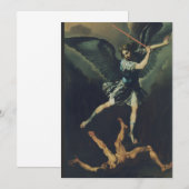 Invitation Saint Archange Michel vainc le diable (Devant / Derrière)