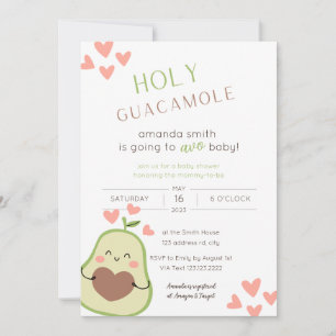 Invitation Saint Baby shower de Guacamole Joyeux Avocado