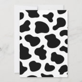 Invitation Saint Baby shower de la fille de vache (Dos)