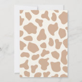 Invitation Saint Baby shower de la vache Boho Genre Neutre (Dos)