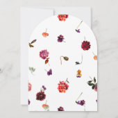 Invitation Saint Baptême et 1er Anniversaire Floral (Dos)