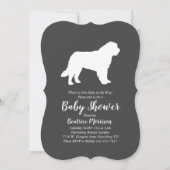 Invitation Saint Bernard Dog Baby shower Hommes Neutre (Devant)