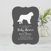 Invitation Saint Bernard Dog Baby shower Hommes Neutre (Debout devant)