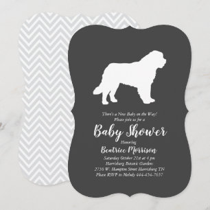 Invitation Saint Bernard Dog Baby shower Hommes Neutre