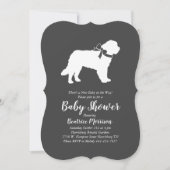 Invitation Saint Bernard Dog Baby shower Hommes Neutre (Devant)
