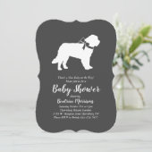 Invitation Saint Bernard Dog Baby shower Hommes Neutre (Debout devant)