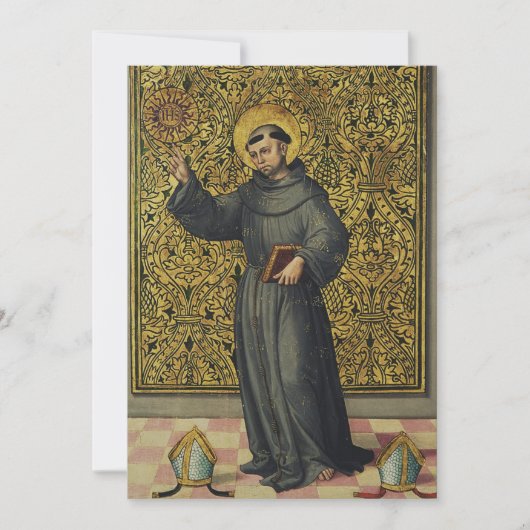 Invitation Saint Bernardin de Sienne Art de style Renaissance (Devant)