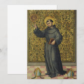 Invitation Saint Bernardin de Sienne Art de style Renaissance (Devant / Derrière)