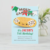 Invitation Saint Cannoli ! Fête d'anniversaire de Cute Boy (Debout devant)