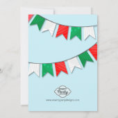 Invitation Saint Cannoli ! Fête d'anniversaire de Cute Boy (Dos)