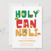 Invitation Saint Cannoli Pizza Italie Anniversaire (Devant)