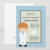 Invitation Saint-Communion garçon * Choisissez votre couleur  (Devant / Derrière)