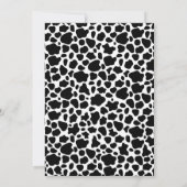 Invitation Saint Cow boho baby shower rose ferme fille floral (Dos)