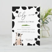 Invitation Saint Cow Country Farm Boy's Birthday (Debout devant)