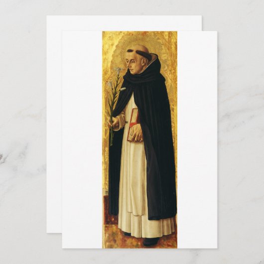 Invitation Saint Dominic par Carlo Crivelli (Devant / Derrière)