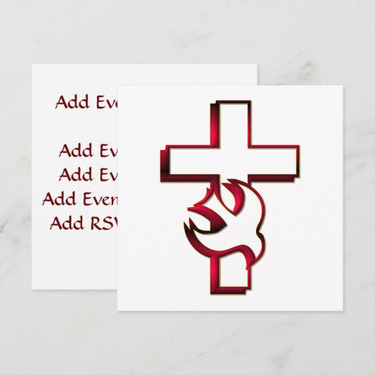 Invitation Saint-Esprit croisé et/Saint-Esprit (Devant / Derrière)