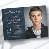 Invitation Saint garçon de confirmation | Moderne + Simple Ph