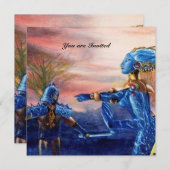 INVITATION SAINT GEORGE ET ALIEN DRAGON (Devant / Derrière)