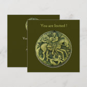 INVITATION SAINT GEORGE ET DRAGON MEDALLION (Devant / Derrière)