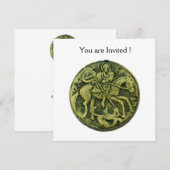 INVITATION SAINT GEORGE ET DRAGON MEDALLION (Devant / Derrière)