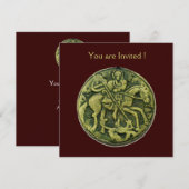 Invitation SAINT GEORGE ET DRAGON MEDALLION, brun (Devant / Derrière)