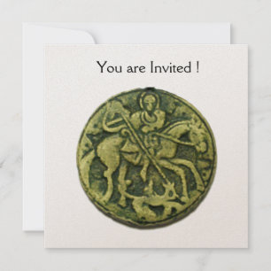 Invitation SAINT GEORGE ET DRAGON MEDALLION, champagne