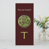 INVITATION SAINT GEORGE ET DRAGON MEDALLION MONOGRAMME (Debout devant)