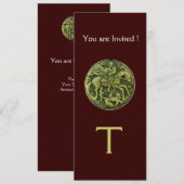 INVITATION SAINT GEORGE ET DRAGON MEDALLION MONOGRAMME (Devant / Derrière)