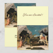 Invitation SAINT GEORGE ET LE DRAGON, brun, crème bleue rouge (Devant / Derrière)