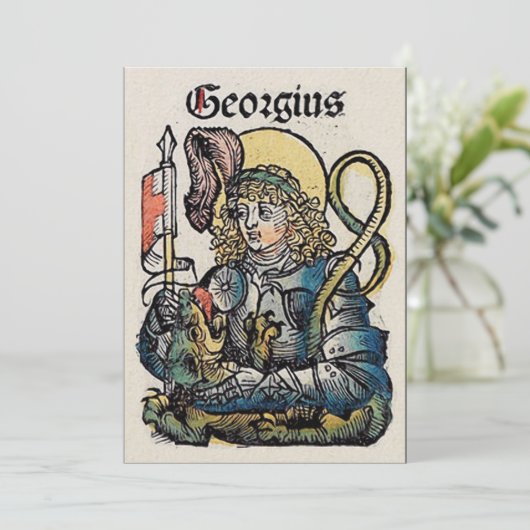 Invitation Saint George patron de l'Angleterre (Debout devant)