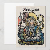 Invitation Saint Georges et le Dragon Grand Martyr (Devant / Derrière)