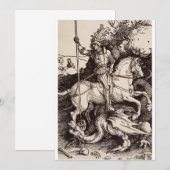 Invitation Saint Georges et le Dragon par Durer (Devant / Derrière)