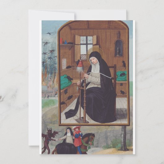 Invitation Saint Gertrude de Helfta par Simon Bening (Devant)