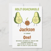 Invitation Saint Guacamole Avocado fête d'anniversaire (Devant)
