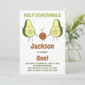 Invitation Saint Guacamole Avocado fête d'anniversaire (Debout devant)