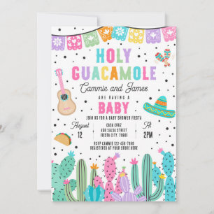 Invitation Saint-Guacamole Baby shower mexicain de la Fiesta