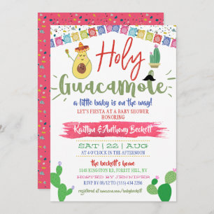 Invitation Saint-Guacamole Baby shower mexicain de la Fiesta