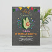 Invitation Saint Guacamole Chalkboard Mexicaine Anniversaire (Debout devant)