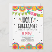 Invitation Saint Guacamole Fiesta Baby shower Cactus (Devant)