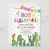 Invitation Saint Guacamole Fiesta Cactus Couples Douche (Devant)