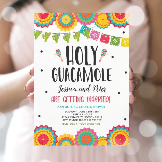 Invitation Saint Guacamole Fiesta Cactus Couples Douche