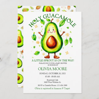 Invitation Saint Guacamole Fiesta Thème Garçon ou fille Sprin