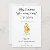 Invitation Saint Guacamole Nous avons un Baby shower (Devant)