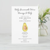 Invitation Saint Guacamole Nous avons un Baby shower (Debout devant)