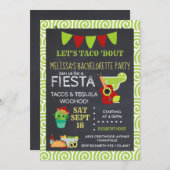 Invitation Saint Guacamole Tacos & Tequila Bachelorette (Devant / Derrière)