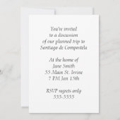 Invitation Saint-Jacques de Compostelle (Dos)