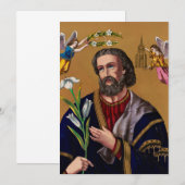 Invitation Saint Joseph Guardian de la Sainte Famille (Devant / Derrière)